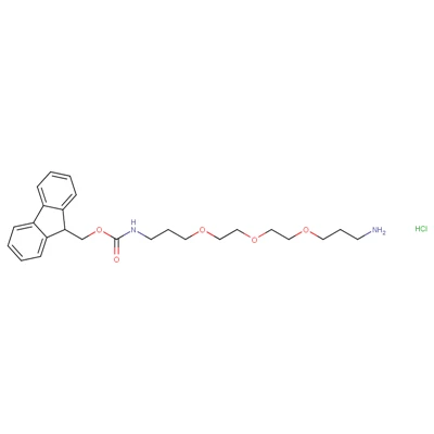 (9H-Fluoren-9-yl)methyl (3-(2-(2-(3-aminopropoxy)ethoxy)ethoxy)propyl)carbamate Hydrochloride CAS 868599-75-1